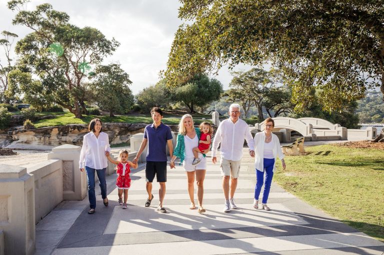 family photo shoots ideas - a picture of a family walking together